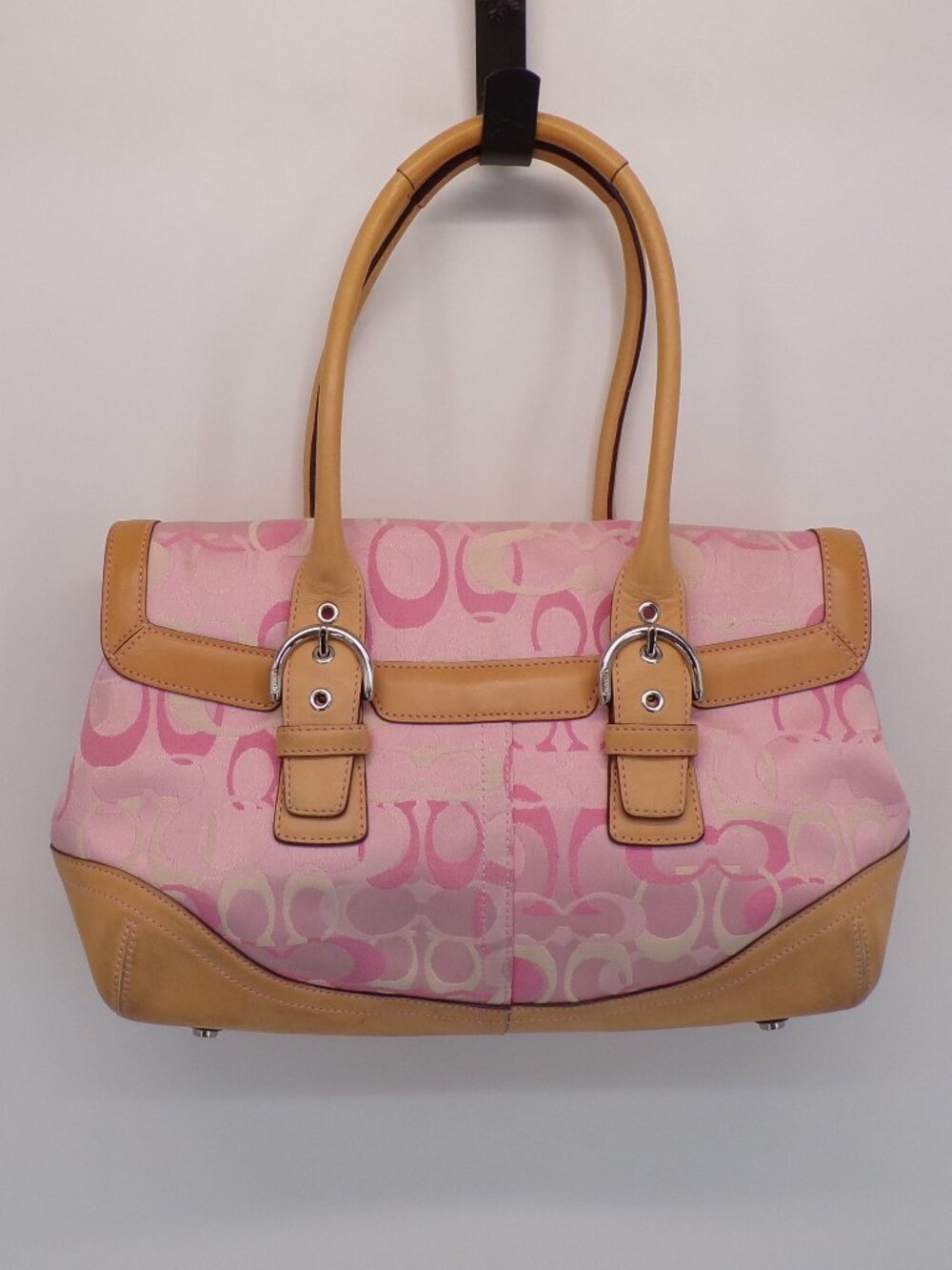 Coach Optic Pink Signature Flap Satchel (Style 6722) Vintage Y2K. - Picture 6 of 11